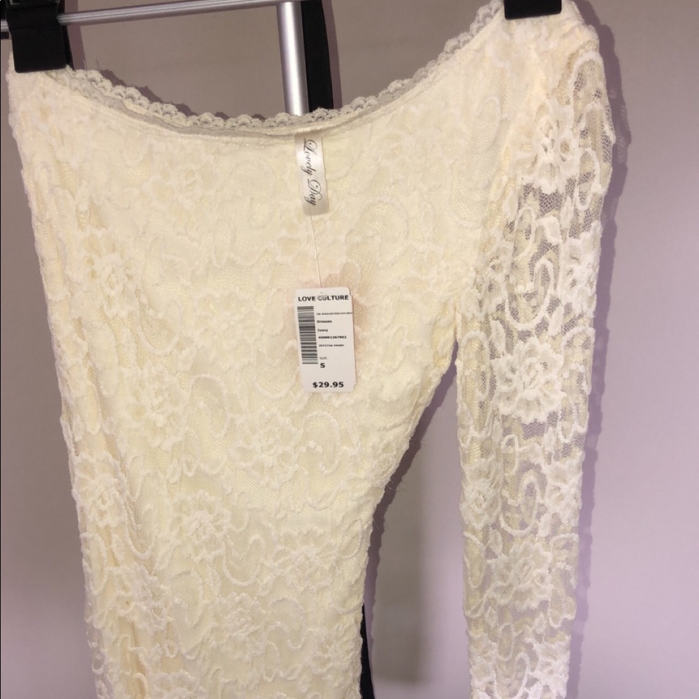 Off-white lace dress NWT